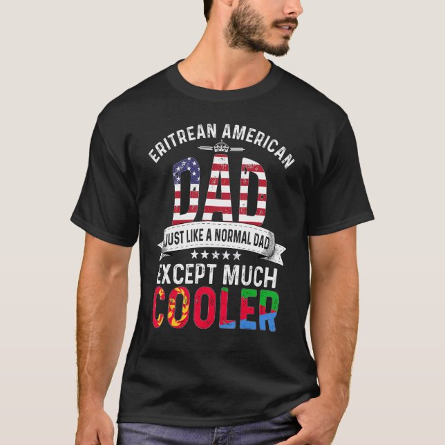 Eritrean American Vater Vathers Day Papa Eritrea F T-Shirt (Vorderseite)