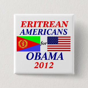 Eritreische Amerikaner für Obama Button