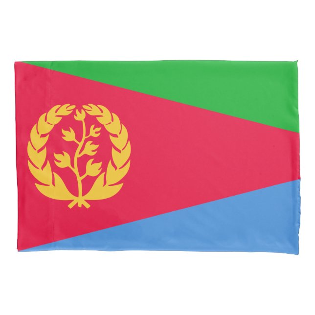 Eritreische Flagge (Eritrea) Kissenbezug (Vorderseite-Links)