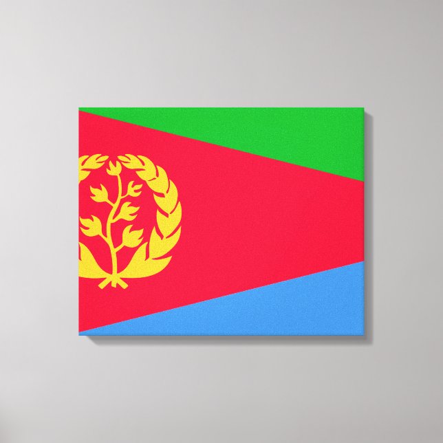 Eritreische Flagge (Eritrea) Leinwanddruck (Vorderseite)