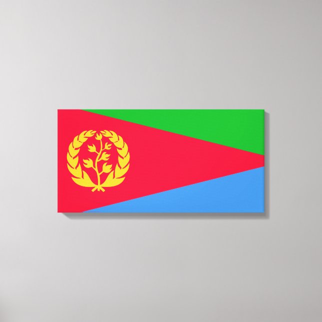 Eritreische Flagge (Eritrea) Leinwanddruck (Vorderseite)