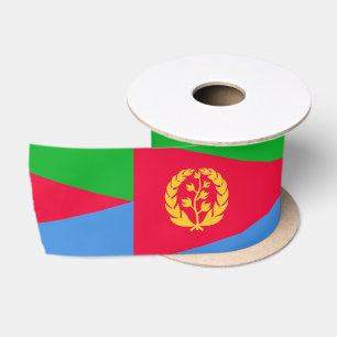 Eritreische Flagge (Eritrea) Satinband