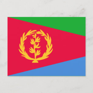 Eritreische Flagge Postkarte