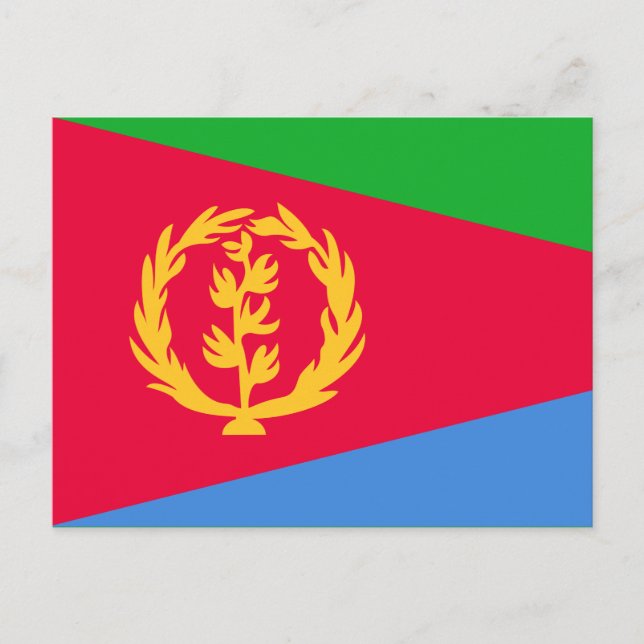 Eritreische Flagge Postkarte (Vorderseite)