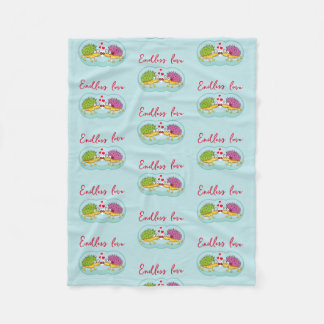 Erizos enamorados fleecedecke