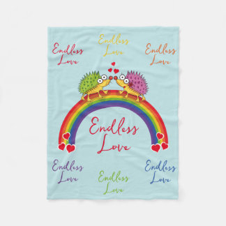 Erizos enamorados fleecedecke