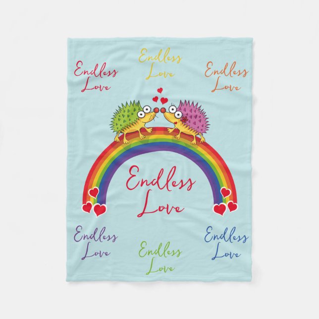 Erizos enamorados fleecedecke (Vorderseite)