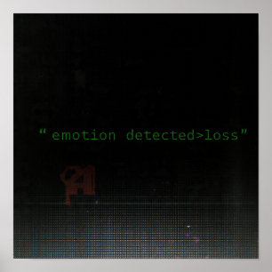 Erkannter Emotionsverlust-Befehl-Glitch-Poster AI Poster
