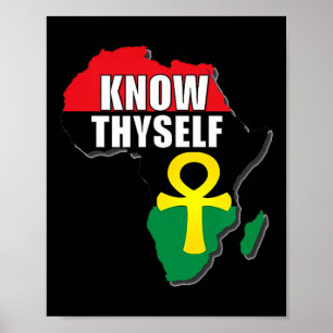 Erkenne Dich Selbst Afrikanischer Schwarzer Geschi Poster