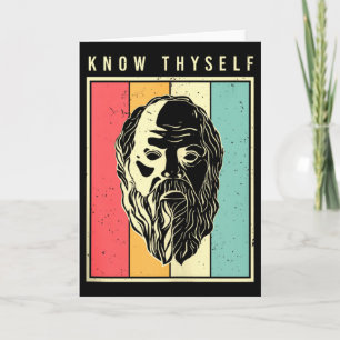 Erkenne Dich Selbst Philosophen Retro Philosophie  Karte