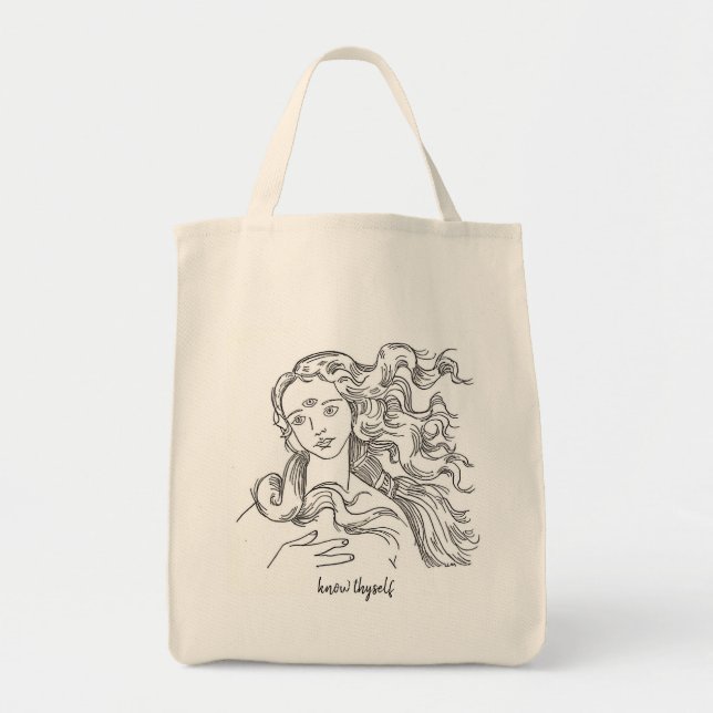 Erkenne Dich Selbst Venus-Tasche Tragetasche (Vorne)