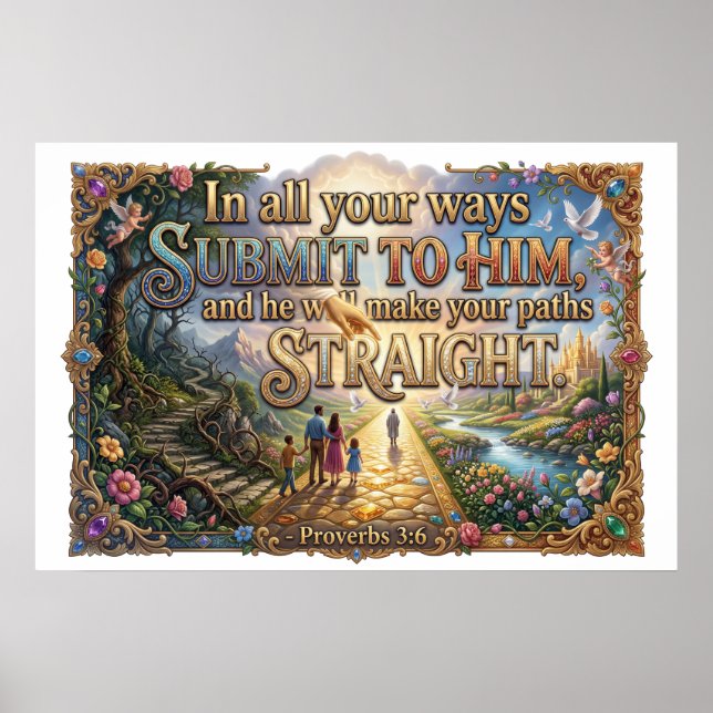 Erkenne Gott auf all deinen Wegen immerdar Poster (Vorne)
