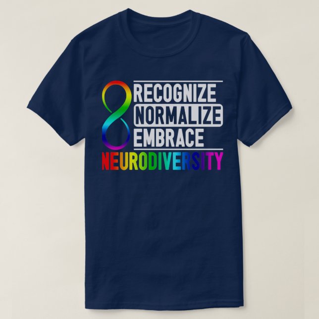 Erkennen der Normalisierung der Embrace Neurodiver T-Shirt (Design vorne)
