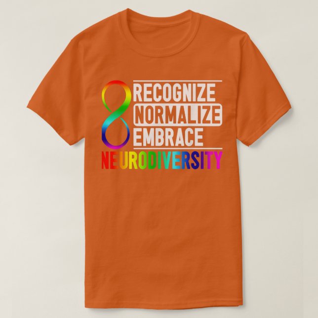 Erkennen der Normalisierung der Embrace Neurodiver T-Shirt (Design vorne)