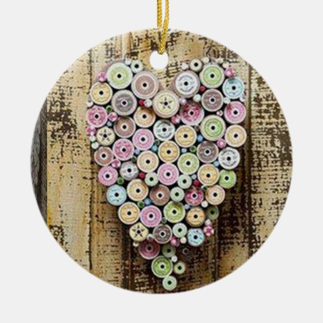 ERKENNEN IST MEINE LIEBE KERAMIK ORNAMENT (Vorne)