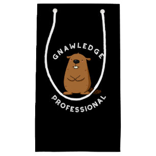 Erkennt Beruflichen Funny Beaver Puff Dark BG Kleine Geschenktüte