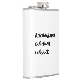 Erkenntnis, Konfrontation, Eroberung Vinyl ummante Flachmann