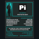 Erkennungslogo, Privatdetektiv-Ermittler Flyer<br><div class="desc">Detective Logo,  Flyer des Detektivs durch den Business Card Store.</div>