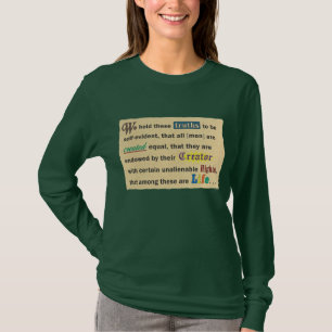 Erkläre das Recht auf Leben auf Frauen-Shirts. T-Shirt