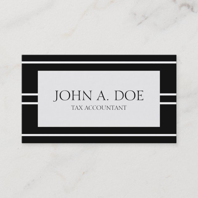 Erklärende Streifen Buchhalter CPAs Buchhalter-B/W Visitenkarte (Vorderseite)