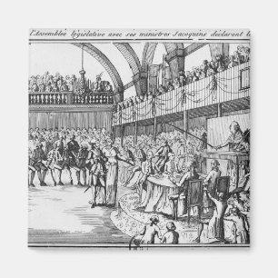 Erklärenkrieg Louis XVI auf dem am 20. April 1792 Magnet