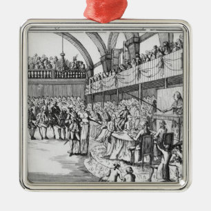 Erklärenkrieg Louis XVI auf dem am 20. April 1792 Silbernes Ornament