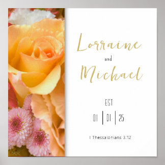 Erklärung der Liebe Gelbes Rosenplakat Poster