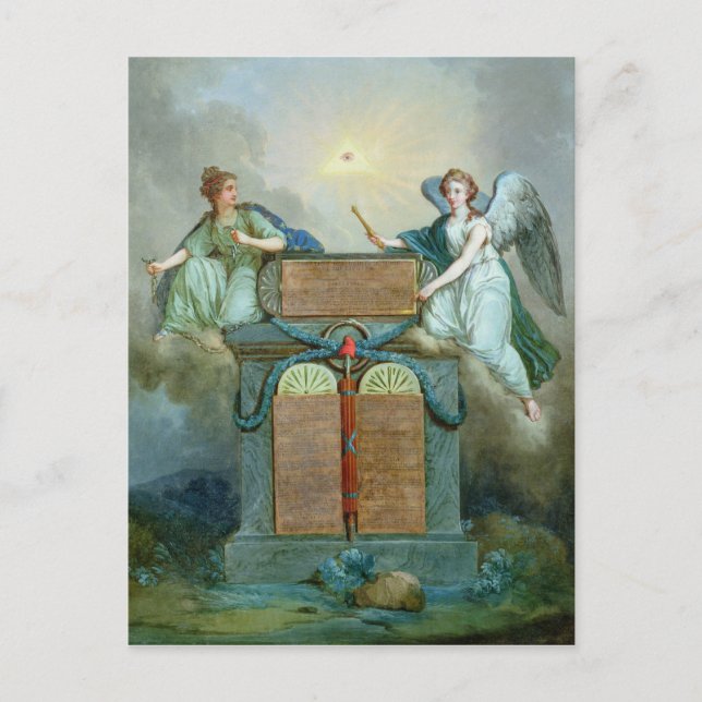 Erklärung der Rechte von Mensch und Bürger Postkarte (Vorderseite)