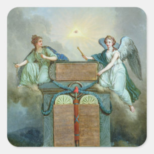 Erklärung der Rechte von Mensch und Bürger Quadratischer Aufkleber