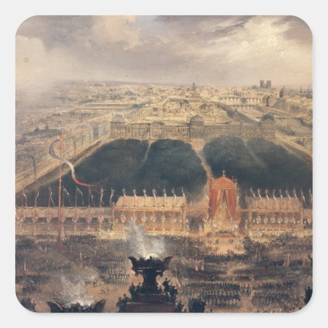 Erklärung der Zweiten Republik, 1848 Quadratischer Aufkleber (Vorderseite)