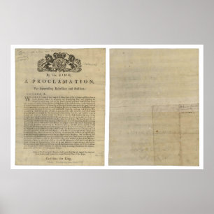 Erklärung des Königs zur Unterdrückung der Rebelli Poster