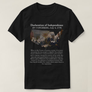 Erklärung des Unabhängigkeitskodexes, 4. Juli 1776 T-Shirt
