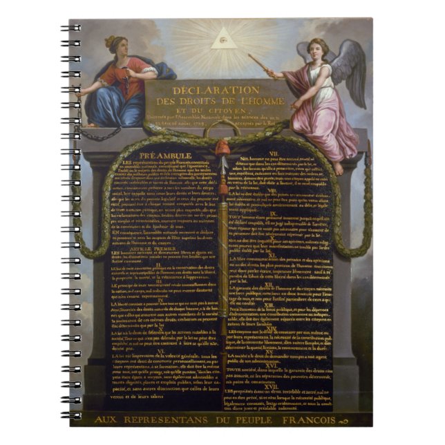 Erklärung - Rechte des Menschen und der Bürger Notizblock (Vorderseite)