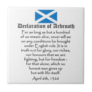Erklärung von Arbroath Scottish-Unabhängigkeit Fliese