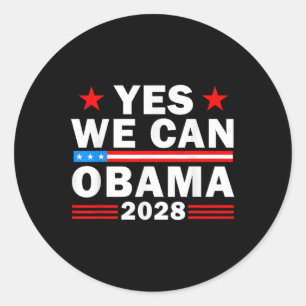 Erklärung von Obama Comeback 2028 Runder Aufkleber