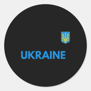Erklärung zum ukrainischen Dreizack Runder Aufkleber