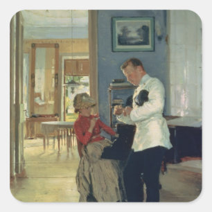 Erklärung zur Liebe, 1889-1991 Quadratischer Aufkleber