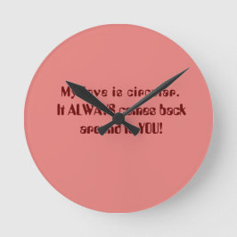 Erklärung zur Liebe Runde Wanduhr