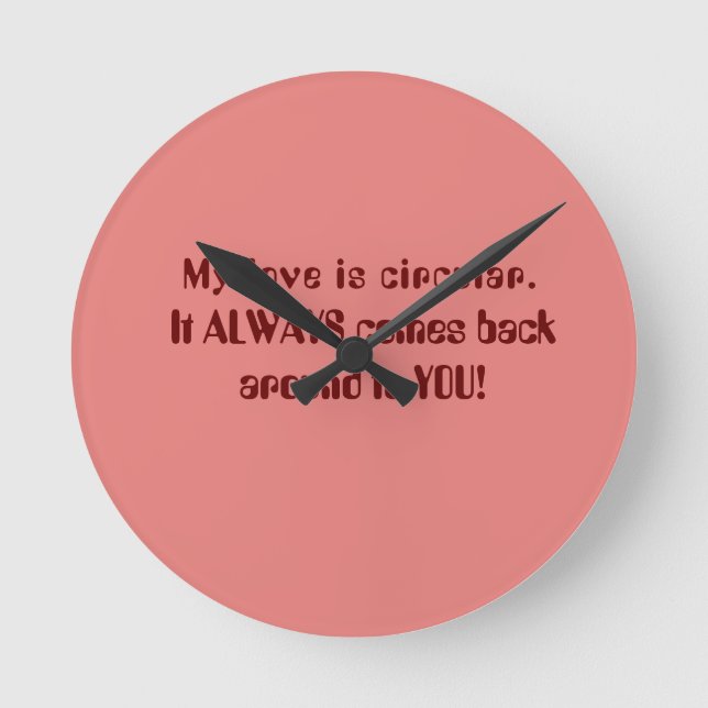 Erklärung zur Liebe Runde Wanduhr (Vorderseite)