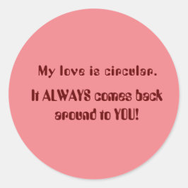 Erklärung zur Liebe Runder Aufkleber