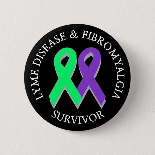 Erkrankungen des Lymphsystems und Fibromyalgie - Ü Button (Vorderseite)