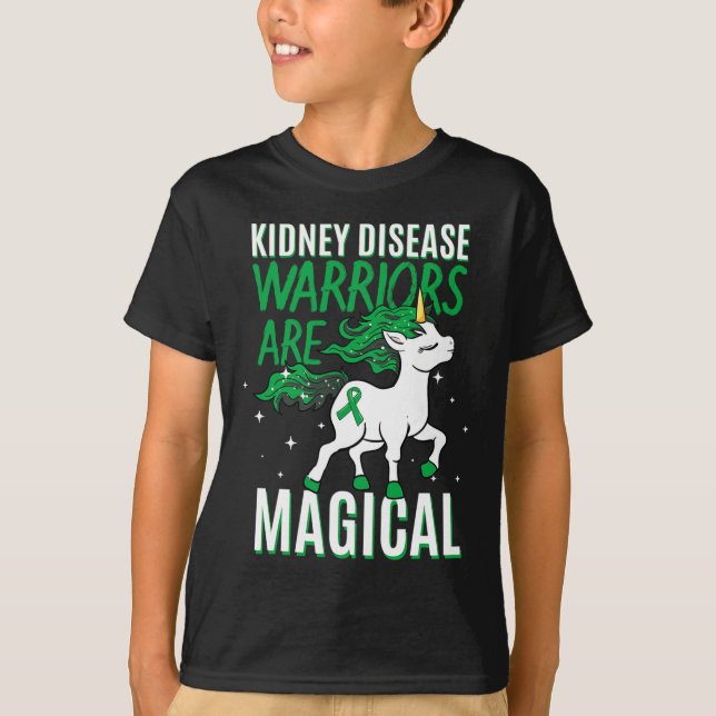 Erkrankungen Krieger Magische Unicorn Grüne Organs T-Shirt (Vorderseite)