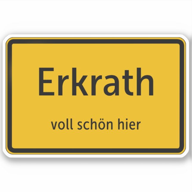 Erkrath Aufkleber Sticker Autoaufkleber (Vorderseite)
