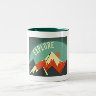 Erkunde Berge Zweifarbige Tasse