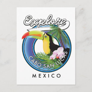 erkunde cabo san lucas mexiko reise-patch postkarte