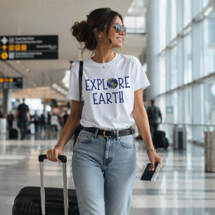 Erkunde die Erde Tri-Blend Shirt