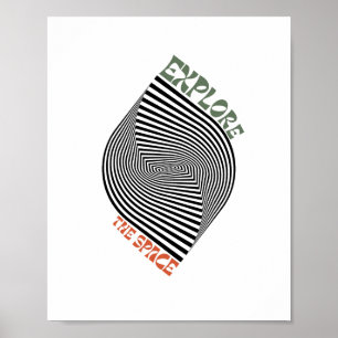 Erkunde Die Raumoptische Täuschung Fingerabdruck T Poster