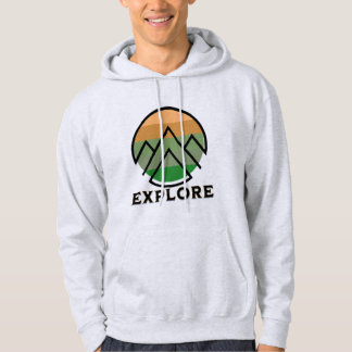 Erkunde Mountain Kapuzenpullover Hoodie