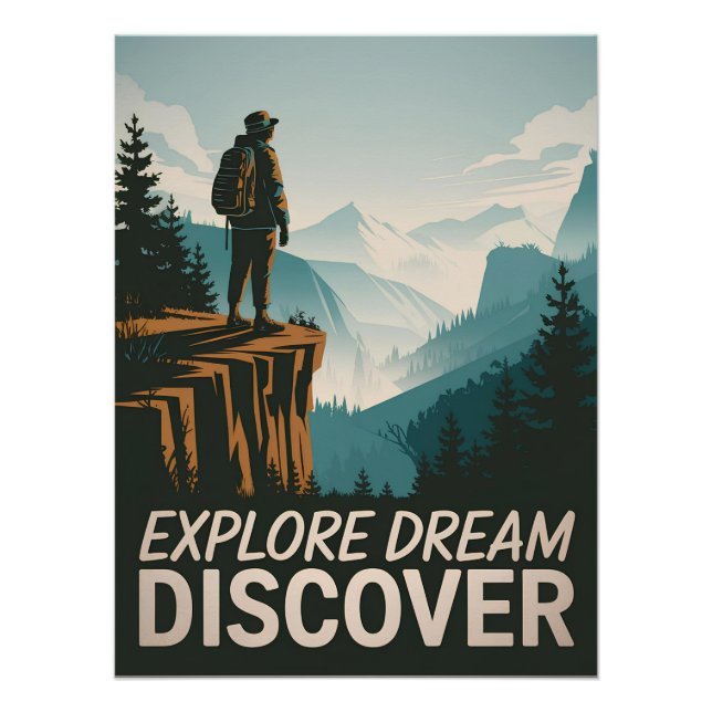 Erkunde Traum entdecken Poster (Vorderseite)