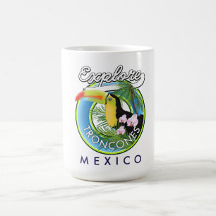 Erkunde Troncones Mexico Retro-Logo Kaffeetasse
